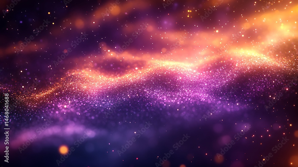 Naklejka premium Celestial Symphony A Mesmerizing Display of Nebulous Formations in Cosmic Dance of Light and Color