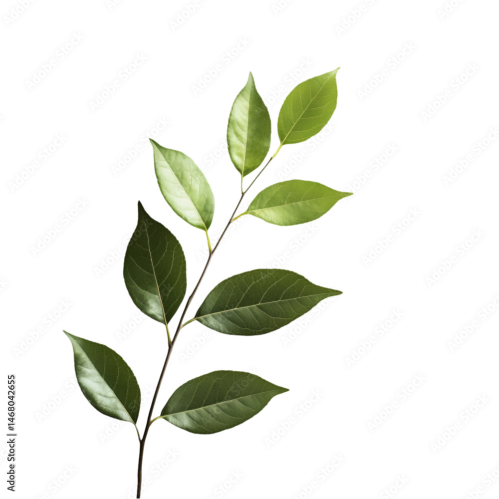 Green leaves branch on black background nature plant life foliage Green leaves branch on black background nature plant life foliage