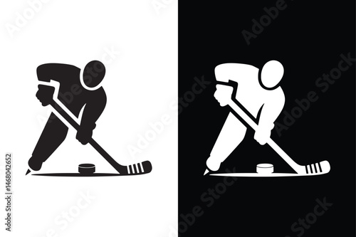 Ice Hockey icon vector on White Background ,Vector Art Illustration on white background.