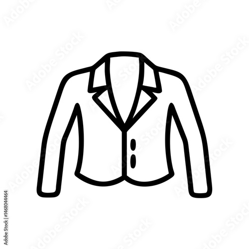 Bolero jacket outline design in minimalist style  