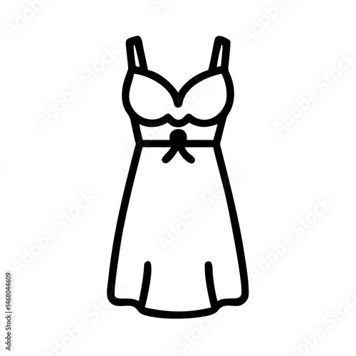Sleepwear nightgown illustration in minimalist style  