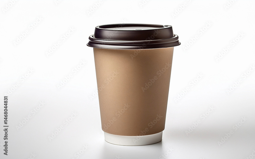 un vaso descartable de café, vacio, aislado, sobre fondo blanco un vaso descartable de café, vacio, aislado, sobre fondo blanco