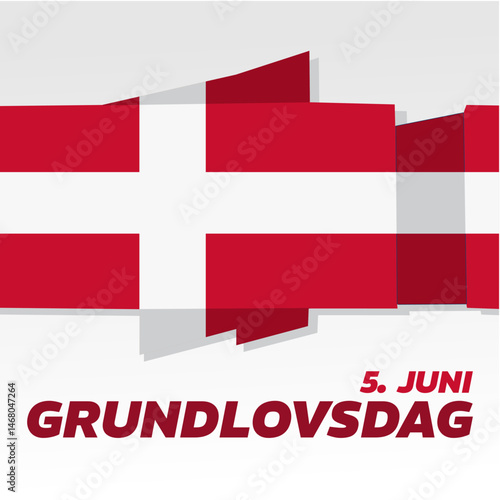 Grundlovsdag, June 5, Denmark Constitution Day – vector illustration