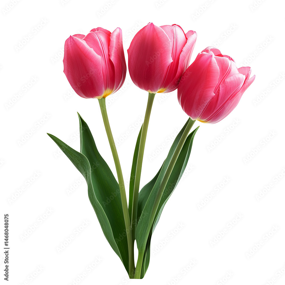 Elegant Pink tulips isolated on white background
Elegant Pink tulips isolated on white background