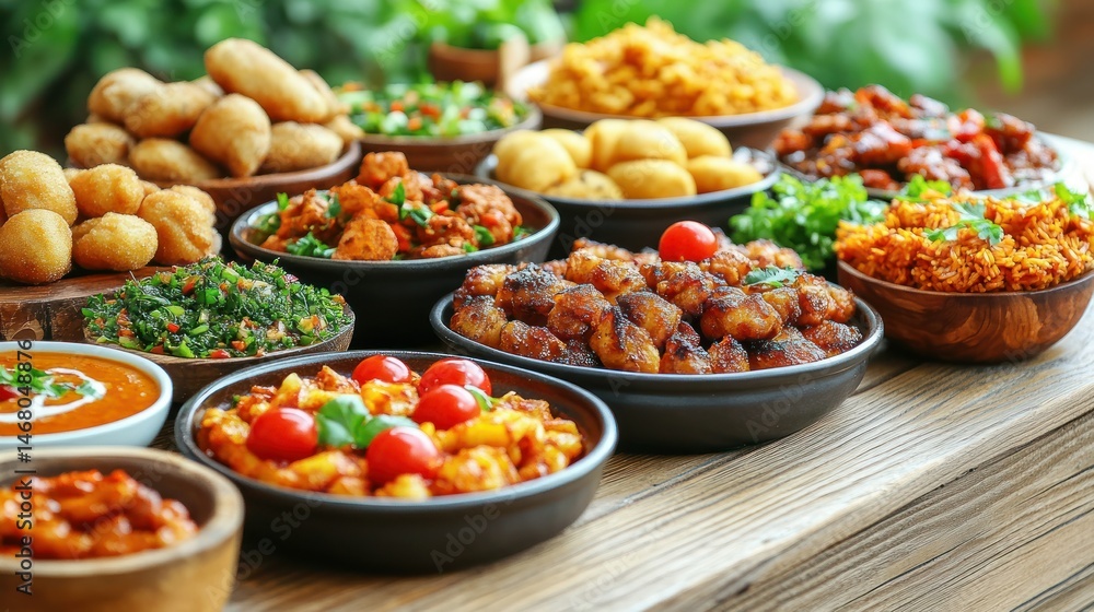 Diverse array of flavorful dishes Diverse array of flavorful dishes
