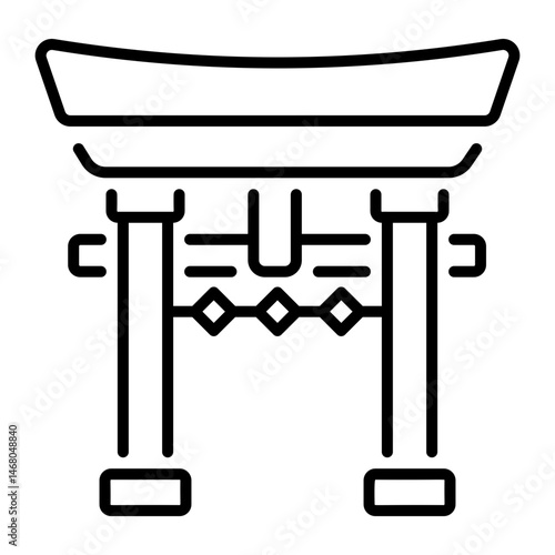 A line style icon of torii gate 