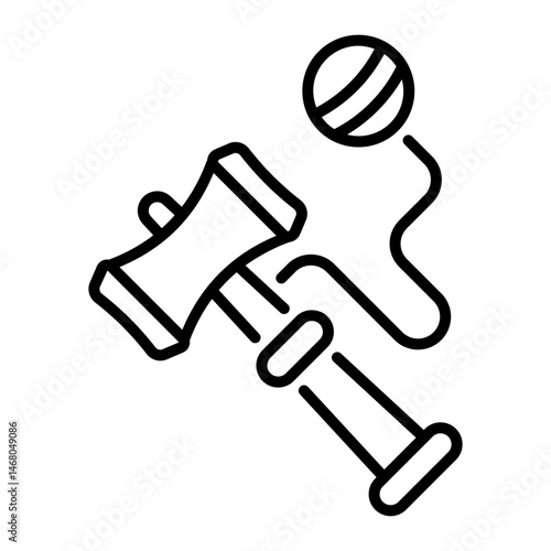 Принти на полотні A line style icon of kendama
