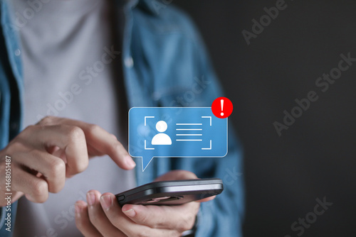 Obraz na plátně KYC verification failed concept