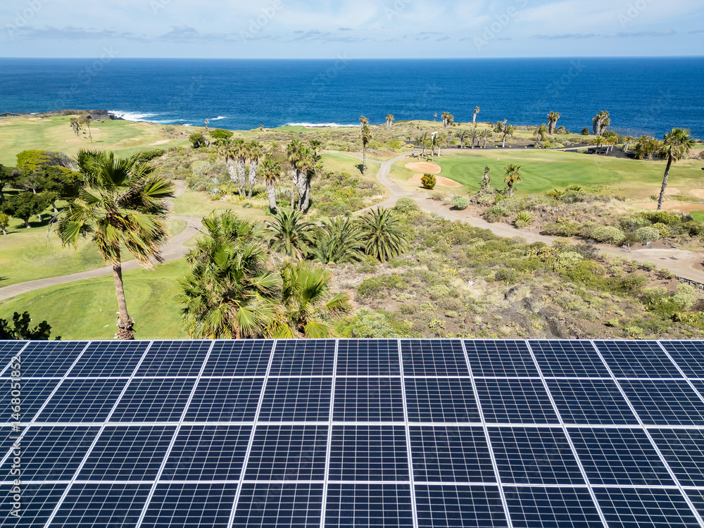 Photovoltaic panels on the coast of Tenerife