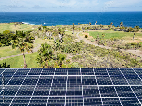 Photovoltaic panels on the coast of Tenerife