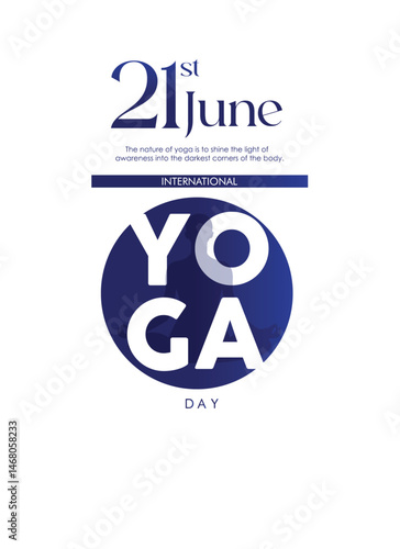 International Yoga day 21 June web banner EPS10 vector. Meditation Practice Yoga Colorful Fitness Concept. Vector illustration