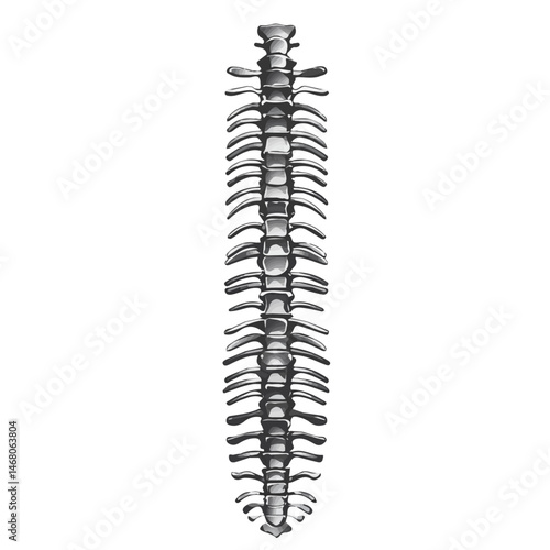 Spine Flat vector, minimalist design, isolated on a white background.