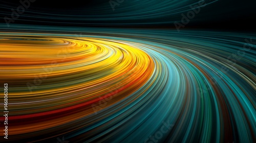 Abstract swirling vibrant lines