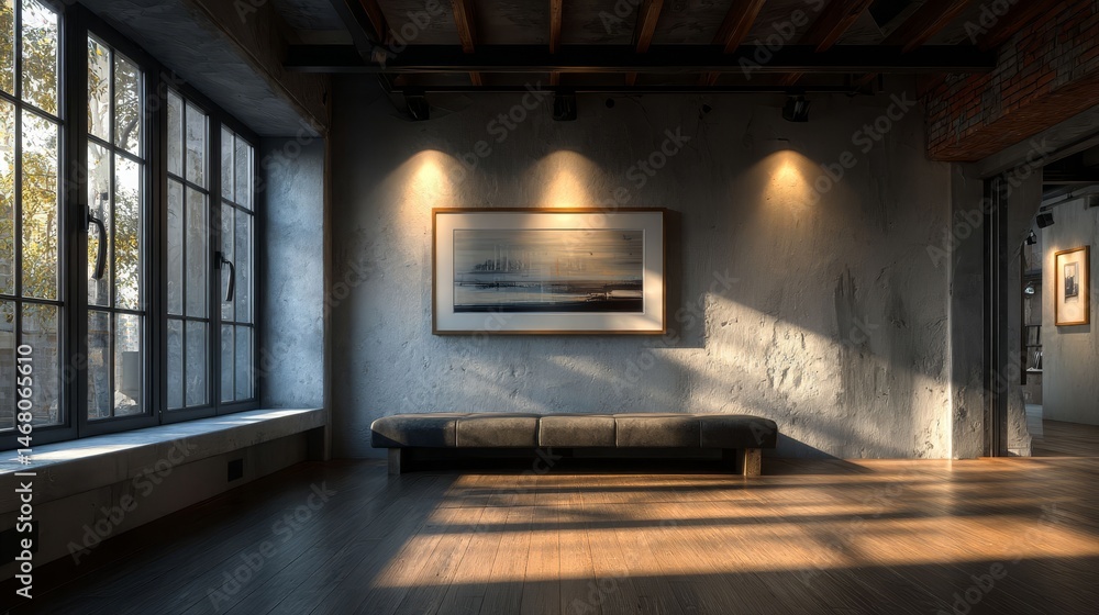 custom made wallpaper toronto digitalModern Minimalist Interior with Natural Light and Art on Wall