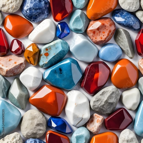 Colorful Polished Gemstones Collection