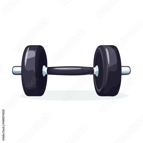 Dumbbells Flat vector, minimalist design, isolated on a white background.