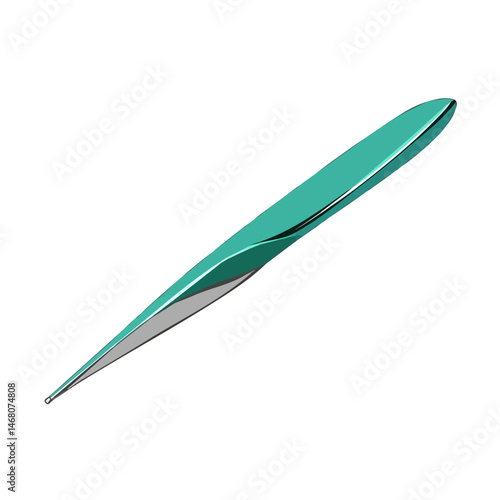 Flat vector Tweezer, minimalist design, isolated on a white background.