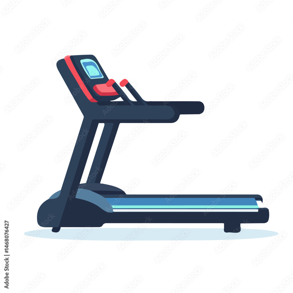 Treadmill Flat vector, minimalist design, isolated on a white background. Treadmill Flat vector, minimalist design, isolated on a white background.