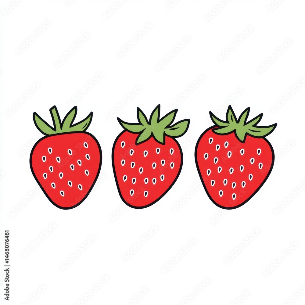 strawberries on a white background strawberries on a white background