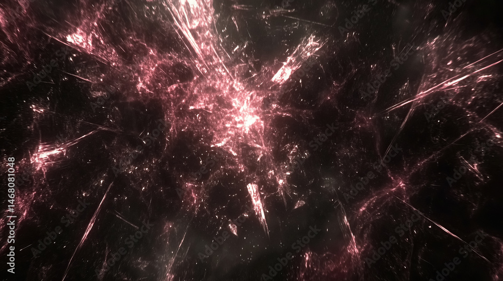 Fototapeta premium Vivid explosion of light and energy with patterns and dynamic visual effects in deep space abstract realm