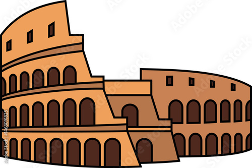 Flat vector illustration of Coliseum