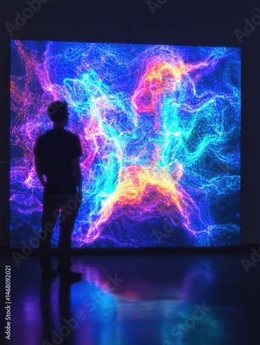 Abstract digital art installation