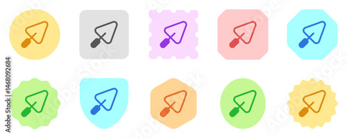 Editable trowel, shovel, cement vector icon. Construction, tools, industry. Part of a big icon set family. Perfect for web and app interfaces, presentations, infographics, etc