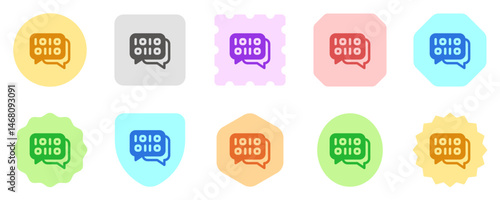Editable binary language, message vector icon. AI technology, artificial intelligence, computer. Part of a big icon set family. Perfect for web and app interfaces, presentations, infographics, etc