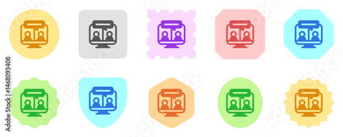 Editable online meeting, conference, chat vector icon. Remote work, job, profession, freelance. Part of a big icon set family. Perfect for web and app interfaces, presentations, infographics, etc