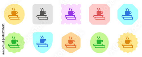 Editable coffee break, cup, books vector icon. Remote work, job, profession, freelance. Part of a big icon set family. Perfect for web and app interfaces, presentations, infographics, etc