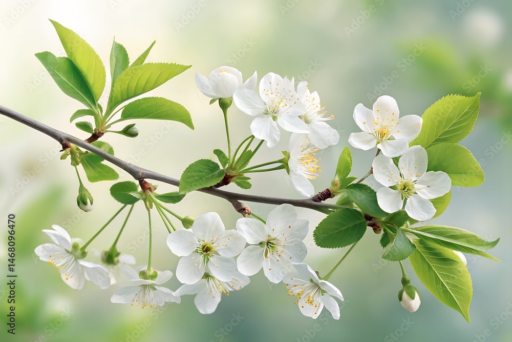 branch of apple tree with flowers branch of apple tree with flowers