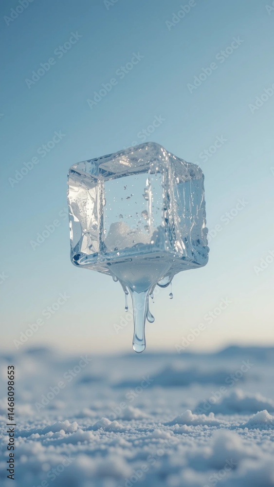 Obraz premium Melting Ice Cube