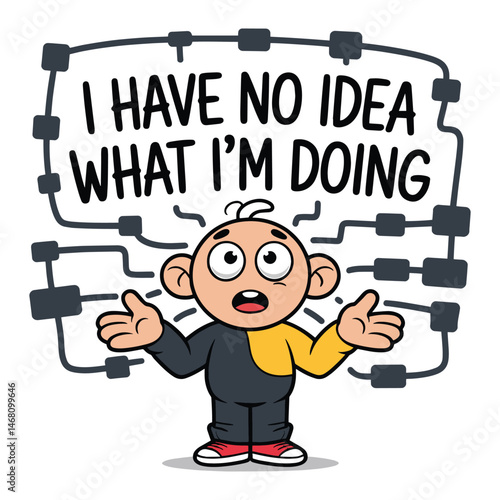 I Have No Idea What I'm Doing Funny Confused T Shirt Design