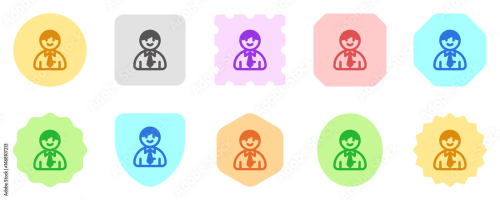 Editable male employee, person, user, worker, profession vector icon. Business, work, job, office. Part of a big icon set family. Perfect for web and app interfaces, presentations, infographics, etc Editable male employee, person, user, worker, profession vector icon. Business, work, job, office. Part of a big icon set family. Perfect for web and app interfaces, presentations, infographics, etc