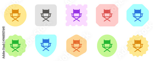 Editable camping, folding, director's chair, furniture vector icon. Movie, cinema, entertainment. Part of a big icon set family. Perfect for web and app interfaces, presentations, infographics, etc