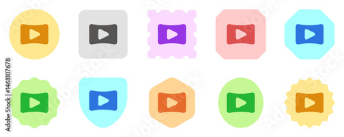 Editable curved wide screen, play video vector icon. Movie, cinema, entertainment. Part of a big icon set family. Perfect for web and app interfaces, presentations, infographics, etc