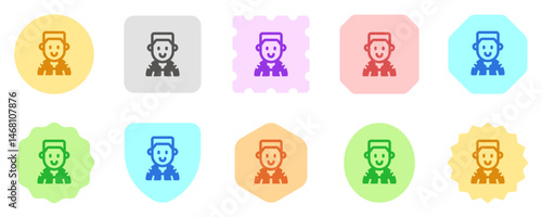 Editable person with army buzz flattop haircut avatar vector icon. User, profile, identity, persona. Part of a big icon set family. Perfect for web and app interfaces, presentations, infographics, etc