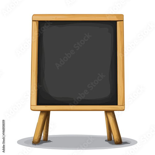 Chalkboard 2D flat vector illustration, isolated on a white background.