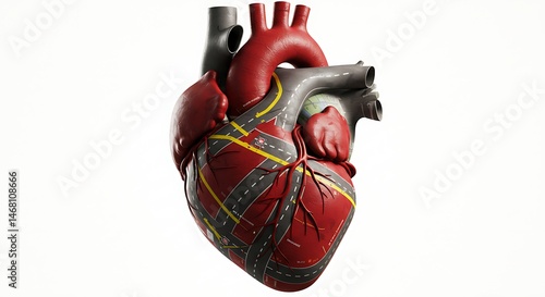 Wallpaper Mural Awareness in Traffic Depicted Through a Human Heart A Visual Representation for Yellow May and Road Safety with Focus on Human Vulnerability Torontodigital.ca