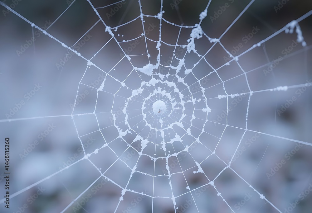 Fototapeta premium spider web with water drops on it