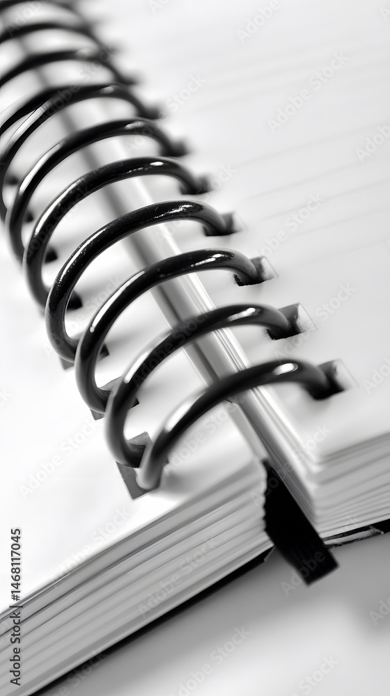Close-up Spiral Bound Notebook Blank Pages Close-up Spiral Bound Notebook Blank Pages