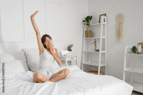Morning of beautiful young ...