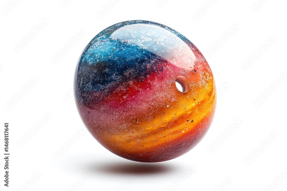 Fototapeta premium Vibrant, colorful, round bead