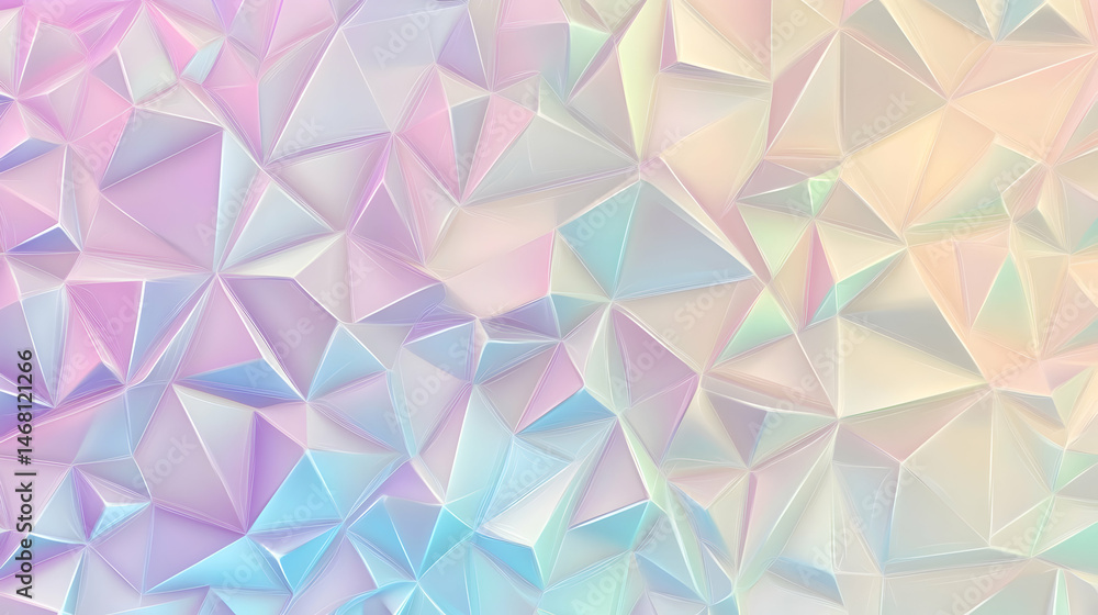 Iridescent Faceted Surface with Subtle Color Shifts and Geometric Precision Iridescent Faceted Surface with Subtle Color Shifts and Geometric Precision