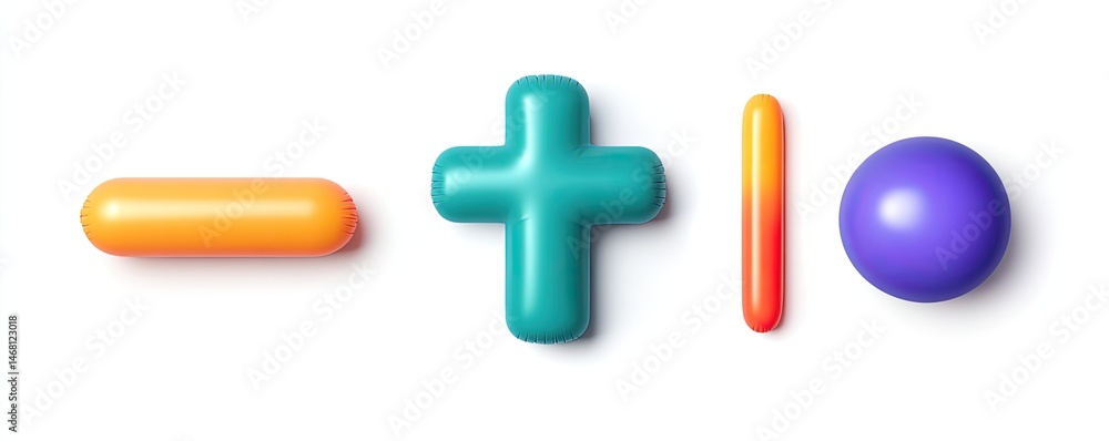 Obraz premium Colorful Mathematical Symbols