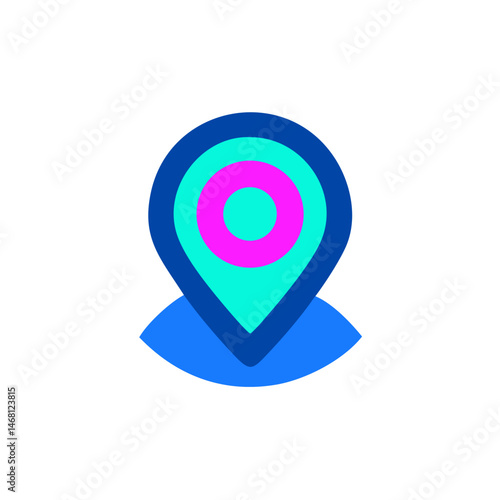 Free Download Map pin icon in flat style for travel design with copy space - GFXLoad