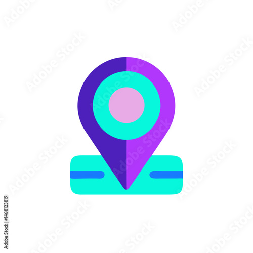 Free Download Map marker icon in flat style for travel design with copy space - GFXLoad