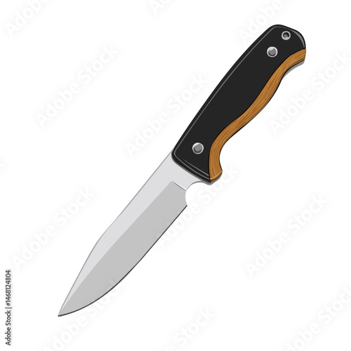 2D flat Utility Knife vector illustration, isolated on a white background.