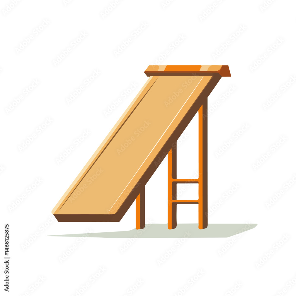 2D flat vector illustration of Diving Board, isolated on a white background. 2D flat vector illustration of Diving Board, isolated on a white background.