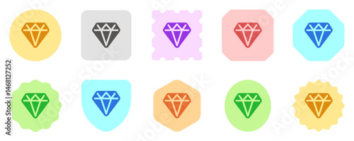 Editable diamond, wealth, treasure vector icon. Video game, game elements. Part of a big icon set family. Perfect for web and app interfaces, presentations, infographics, etc